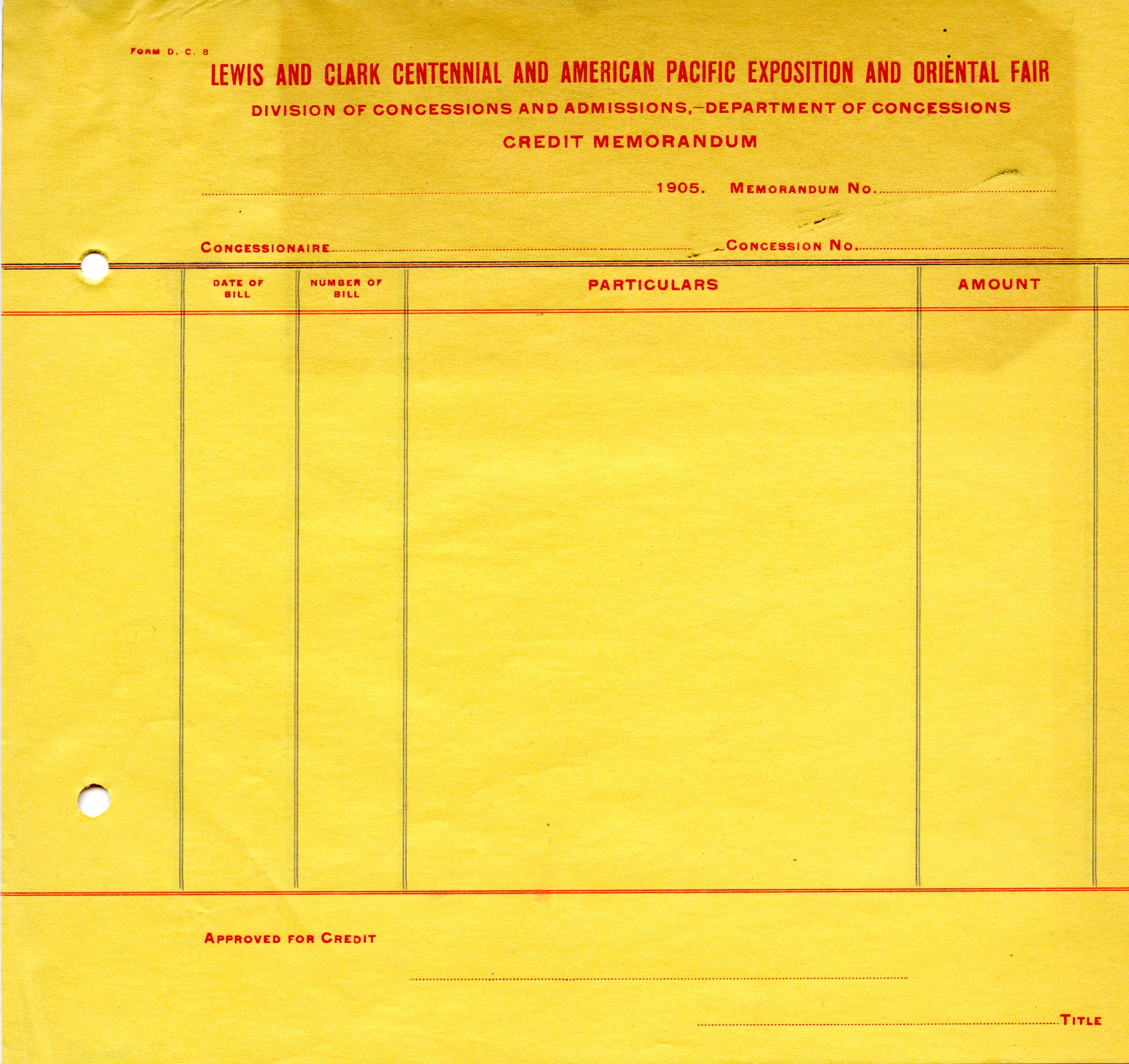 Credit Memorandum Example