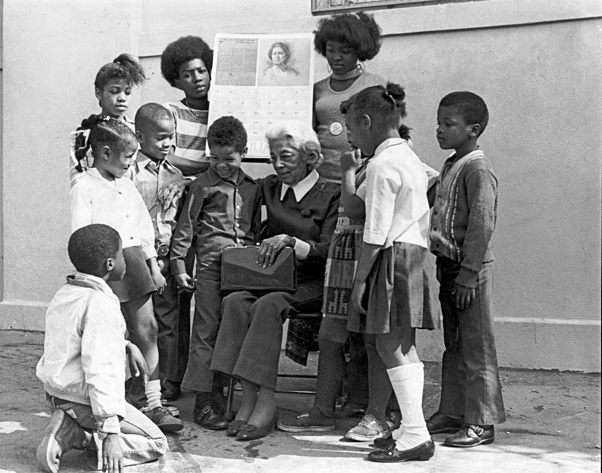 Beatrice Morrow Cannady with students The Gallery