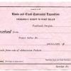 Treasurer's receipt to ticket seller