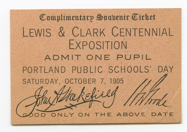 Complimentary souvenir ticket