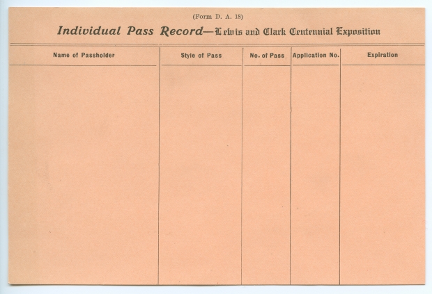 Individual Pass Record
