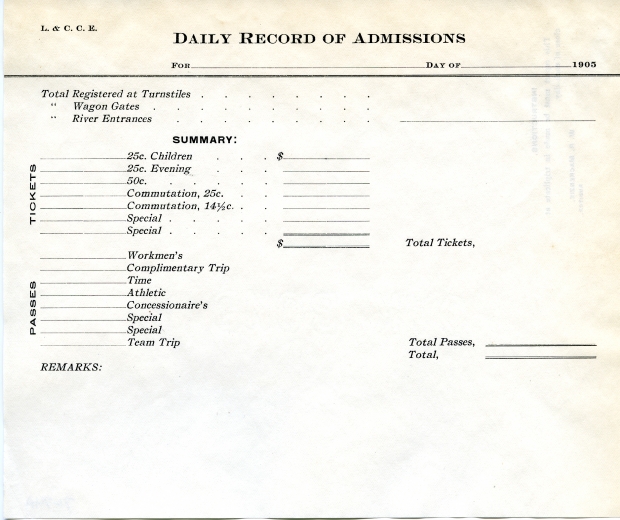 DAILY RECORD OF ADMISSIONS