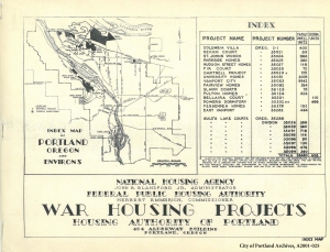 Index map of Portland Oregon and environs war housing projects